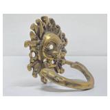 Interesting Old Vintage Solid Brass Doorknocker w/Face or Mask