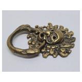 Interesting Old Vintage Solid Brass Doorknocker w/Face or Mask