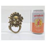Interesting Old Vintage Solid Brass Doorknocker w/Face or Mask