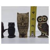 Nice Collection of Vintage Owls - Many Brass