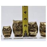 Nice Collection of Vintage Owls - Many Brass