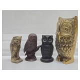 Nice Collection of Vintage Owls - Many Brass