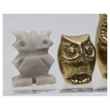 Nice Collection of Vintage Owls - Many Brass