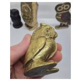 Nice Collection of Vintage Owls - Many Brass