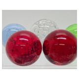 Large Group of Heavy Art Glass Paperweights