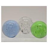 Large Group of Heavy Art Glass Paperweights