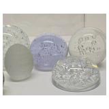 Large Group of Heavy Art Glass Paperweights