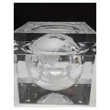 New in Box Planet Earth Lucite/Acrylic World Globe Ice Bucket