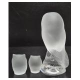 Group of Crystal / Glass Owls
