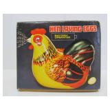 Vintage Hen Laying Eggs Tin Litho Toy w/Box & Eggs