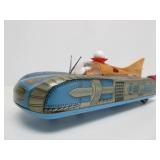 Awesome Larger Vintage Tin Litho Atomic Style Toy Car - Near Mint or Mint in Box