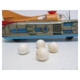 Awesome Larger Vintage Tin Litho Atomic Style Toy Car - Near Mint or Mint in Box