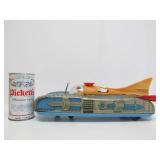 Awesome Larger Vintage Tin Litho Atomic Style Toy Car - Near Mint or Mint in Box
