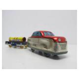 Vintage Tin Litho Windup Toy Car Set w/Original Box - "Rakodo Vonat"