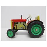 Vintage Tin Litho Tractor & Trailer Toy w/Original Box