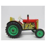 Vintage Tin Litho Tractor & Trailer Toy w/Original Box