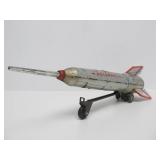 Vintage Tin Litho Space Rocket Toy w/Original Box - 15"