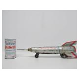 Vintage Tin Litho Space Rocket Toy w/Original Box - 15"
