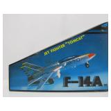 Vintage Tin Toy Jet Fighter Tomcat Airplane Toy in Original Box