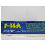 Vintage Tin Toy Jet Fighter Tomcat Airplane Toy in Original Box
