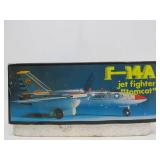 Vintage Tin Toy Jet Fighter Tomcat Airplane Toy in Original Box
