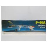 Vintage Tin Toy Jet Fighter Tomcat Airplane Toy in Original Box