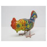 2 Vintage Tin Litho Russian Chicken toys w/Original Boxes