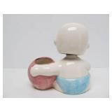 NOS Vintage Japanese Ceramic Bobblehead Baby figure