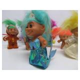 Large Lot of Vintage TROLL Dolls