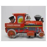 Mint in Box Vintage Hungarian Tin Litho Train Locomotive Toy