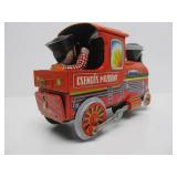 Mint in Box Vintage Hungarian Tin Litho Train Locomotive Toy
