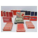 Great Lot of Old Vintage Airline Paying Card Decks w/Boxes - Some Sealed