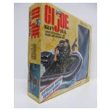 Mint in Box Large Size GI JOE Navy Seal Set w/Raft & Working Outboard