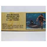 Mint in Box Large Size GI JOE Navy Seal Set w/Raft & Working Outboard