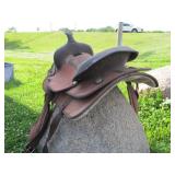 Western Leather Horse Saddle