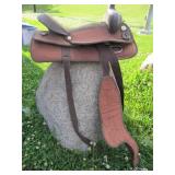Western Leather Horse Saddle