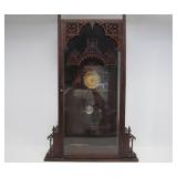 LARGE Working Ornately Scroll Cut Victorian Mantel Clock w/Pendulum & Key