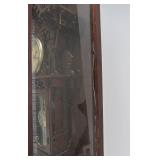 LARGE Working Ornately Scroll Cut Victorian Mantel Clock w/Pendulum & Key