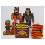 Old Vintage Halloween Decorations & Advertising Candy Box