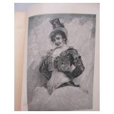 Set of Antique circa 1900 Leather Bound Books Large Illustrated Character Sketches by Brewer