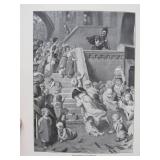 Set of Antique circa 1900 Leather Bound Books Large Illustrated Character Sketches by Brewer