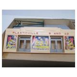 Nice Condition Vintage PLASTICVILLE Building Set w/Original Box