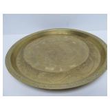 Vintage Solid Brass Chinese Dragoon Charger