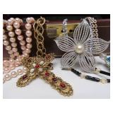 Jewelry Box Full of Vintage Jewelry - Some Signed #1