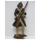 Large Vintage Metal Continental Soldier Wall Sculptures by Sexton