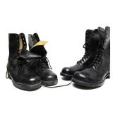 2 Pair of Vintage Black Military Boots