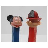 3 Vintage "No Feet" PEZ Dispensers