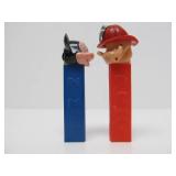 3 Vintage "No Feet" PEZ Dispensers