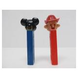 3 Vintage "No Feet" PEZ Dispensers