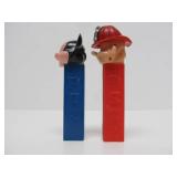 3 Vintage "No Feet" PEZ Dispensers
